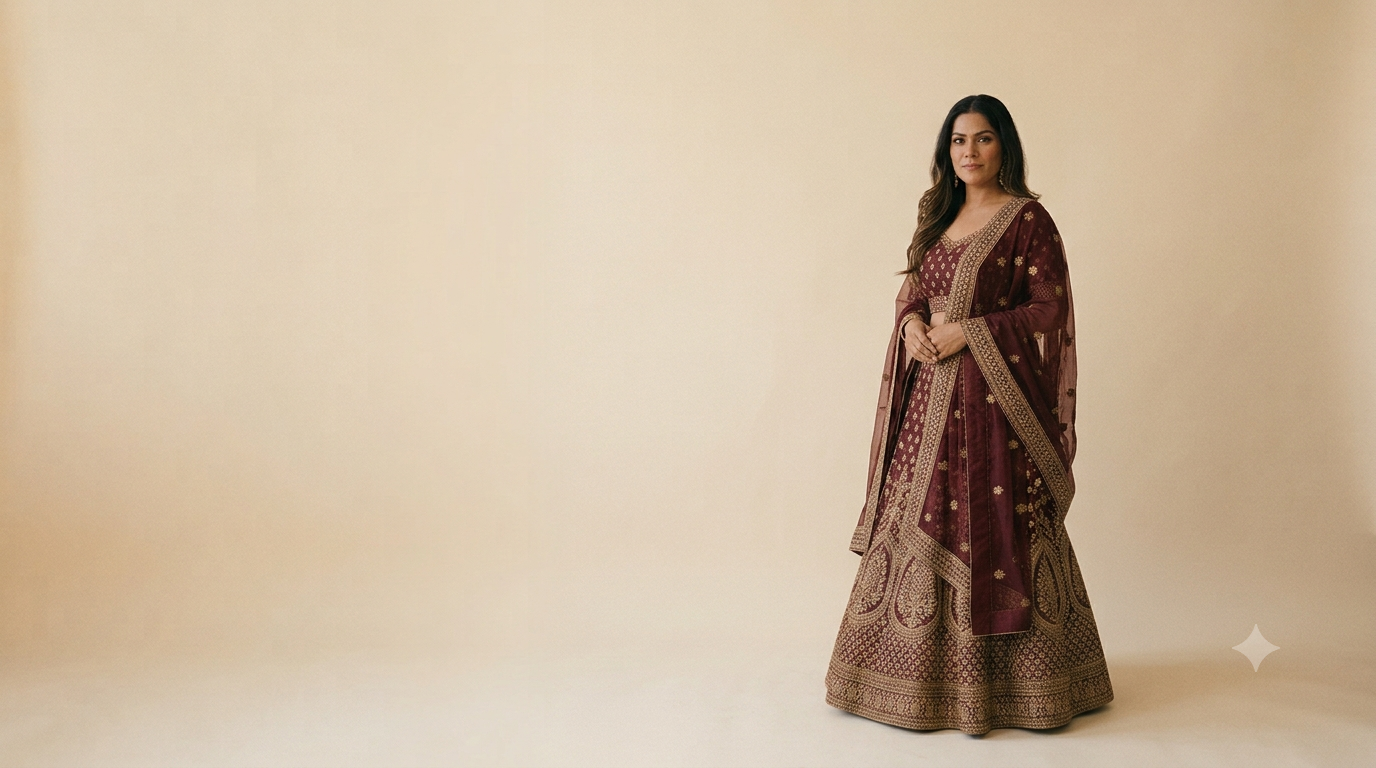 Full-length indo-western look
